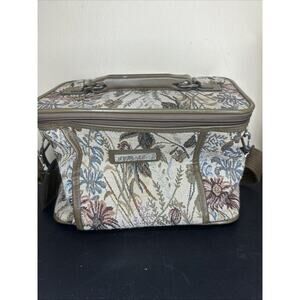 Vintage‎ Jordache Floral Tapestry Overnight Toiletries Case Travel Bag W/ Strap